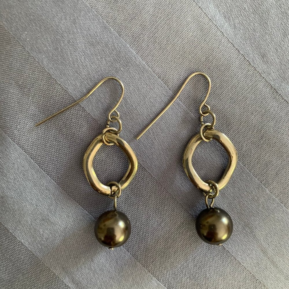 Silver drop earrings